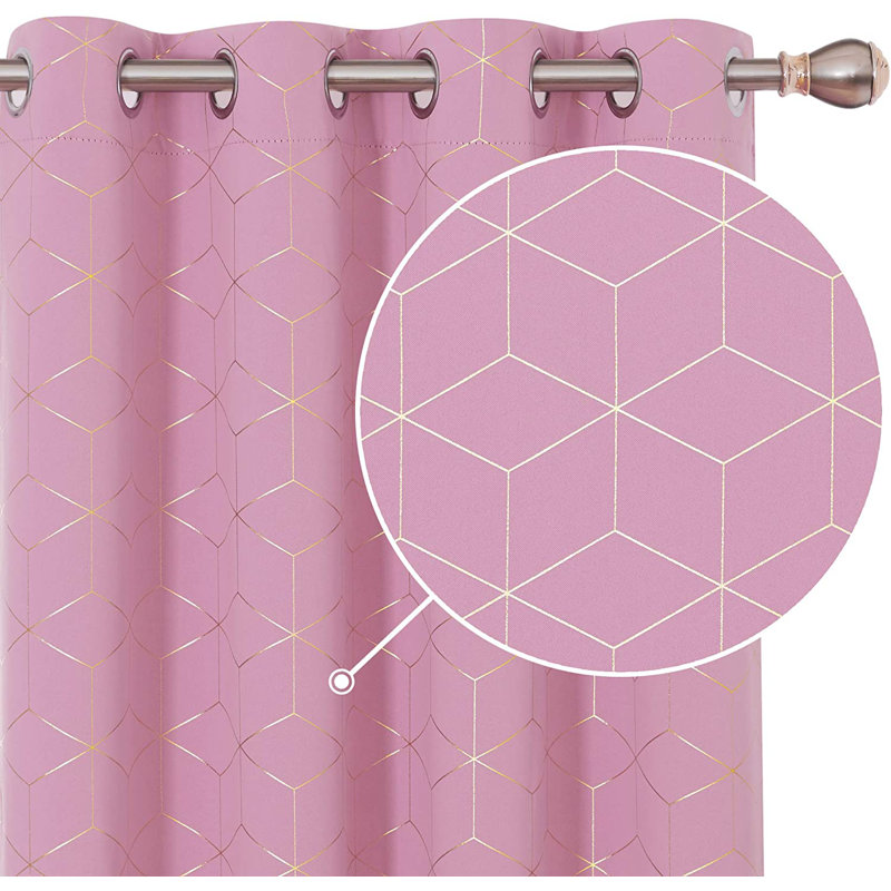 Malone Room Darkening Thermal Curtain, Width 117 x Drop 183cm, Pink