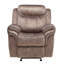 Garrett Two Tone Chocolate Velvet Motion Glider Recliner