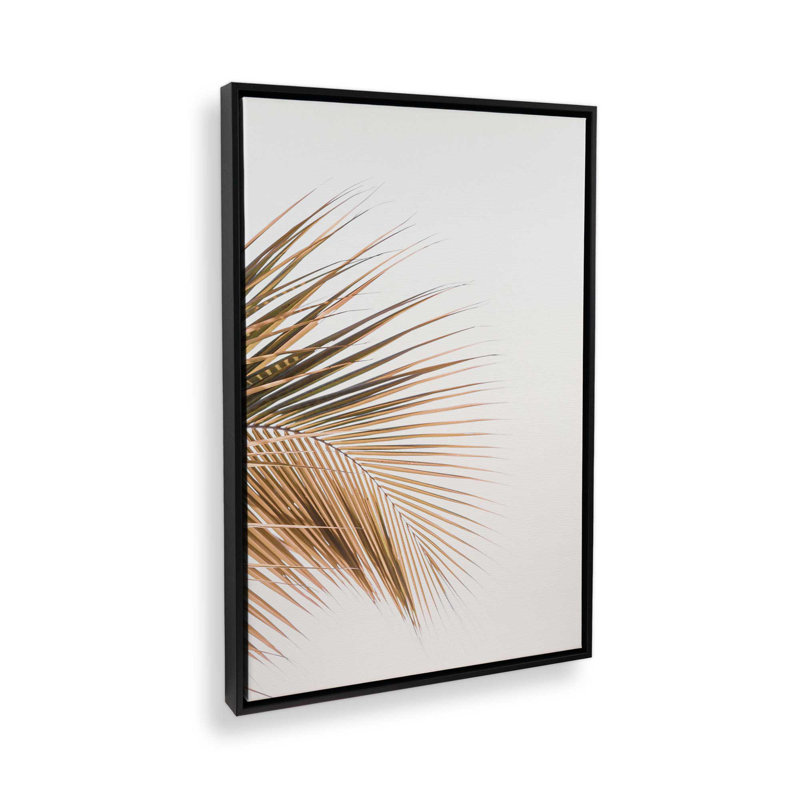 Palm Harmony, reproduction sur toile, Cadre flottant noir satiné, H 36,75 po x l 24,75 po x P 1,75 po