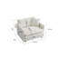 Ensemble de salon en chenille blanc 2 pièces, causeuse et fauteuil d'appoint 1 + 2 places