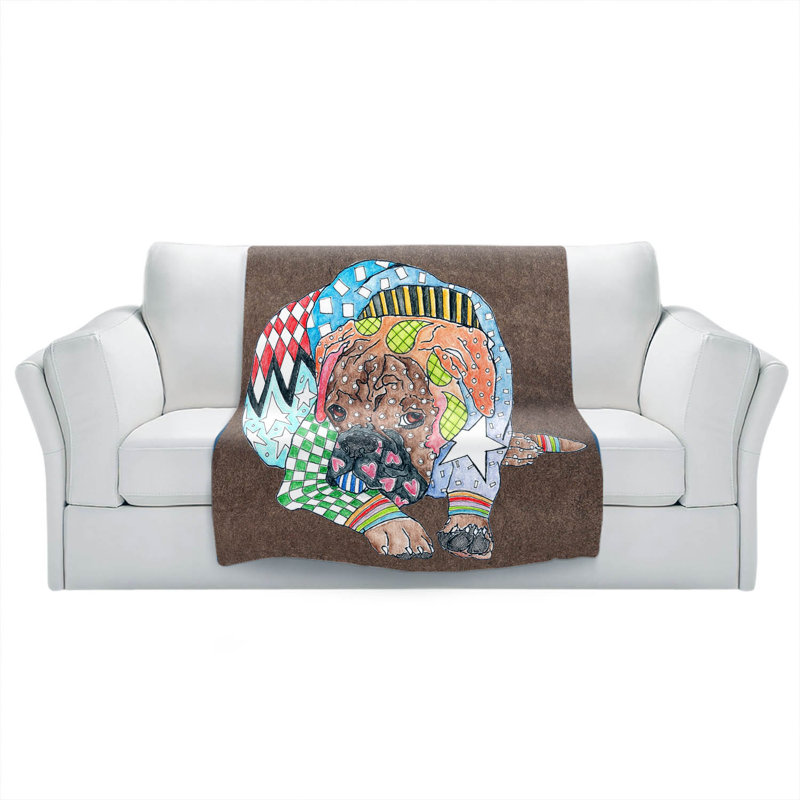  Couverture pour chien Schnauzer, 51 po x 60 po, Brun pâle, Boxer