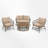 Noralf Wicker 4 - Person Patio Conversation Set with Cushions