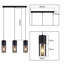 Chrisshawn E27 Black Glass Cylinder Design Pendant Light-1775293454
