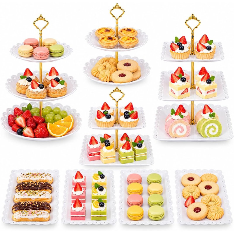Polypropylene Plastic Tiered Stand