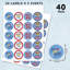 Paquet de 40 autocollants Koyal