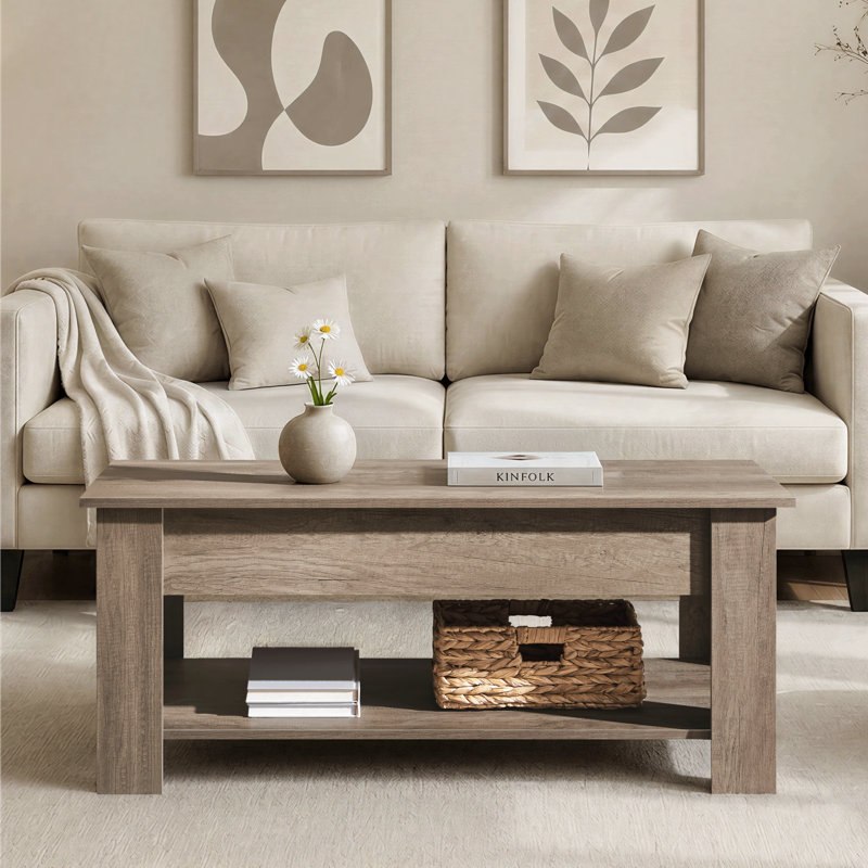 Table basse Ajeem, H 19,5 po x L 47,5 po x l 23,5 po, Gris