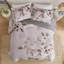Ensemble d'édredon 3 pièces imprimé floral lilas double / grand