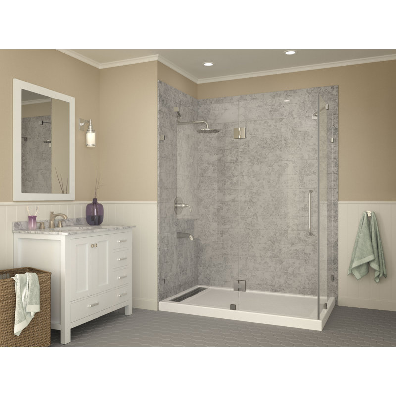 Field Series 60 W 36 D Rectangular Base Shape Double Shower Base No Integrated Seat Included, Left