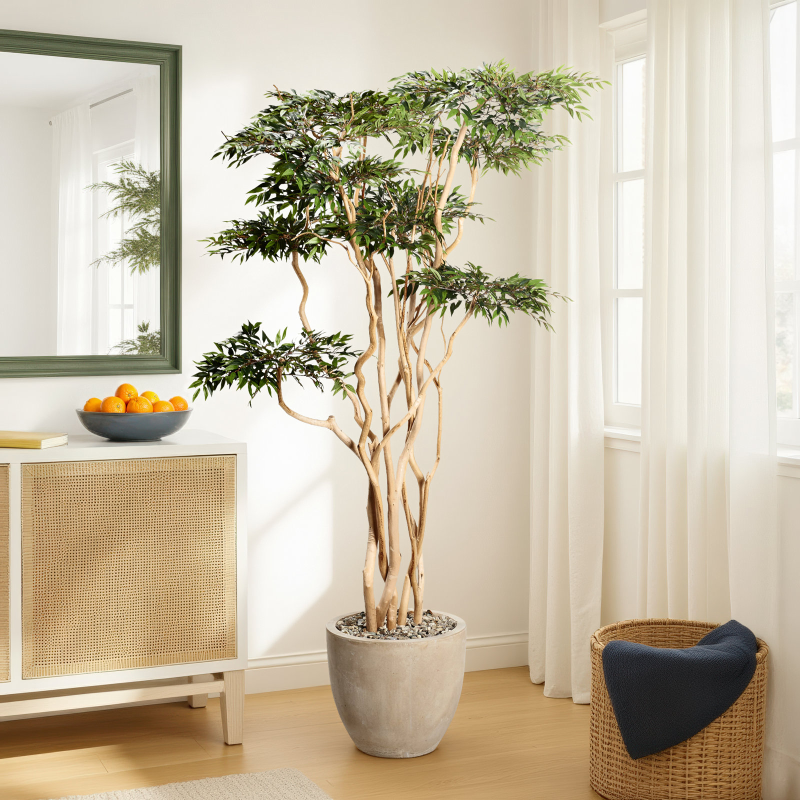 7' Sandblasted Ruscus in Grove Planter