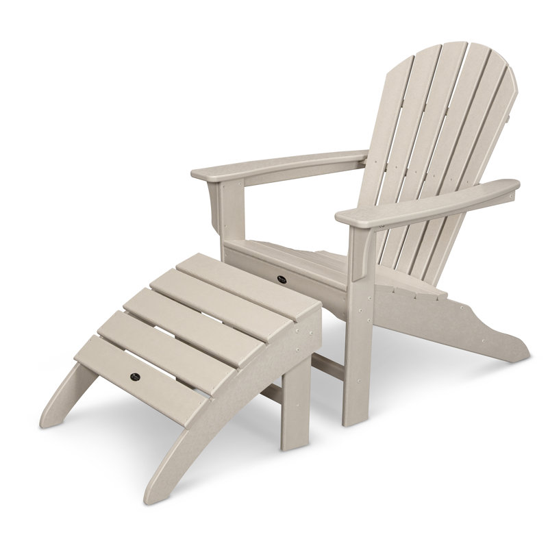 TREX Outdoors Yacht Club Shellback 2-Piece Adirondack Seating Set, Sand Castle