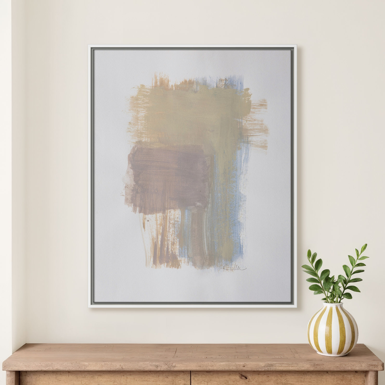Powder Room Collection Powder Room Wash I Framed On Canvas by Filippo Ioco For  Print, 29.5" H x 23.5" W x 2" D, White Framed