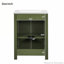 Petit meuble-lavabo 24 po avec lavabo en céramique, portes à fermeture douce, tablette réglable