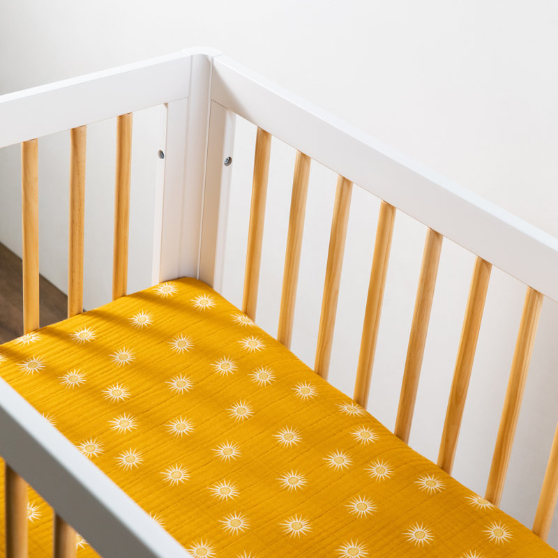 Golden Hour Muslin Mini Crib Sheet