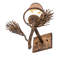 Applique murale droite 12 po