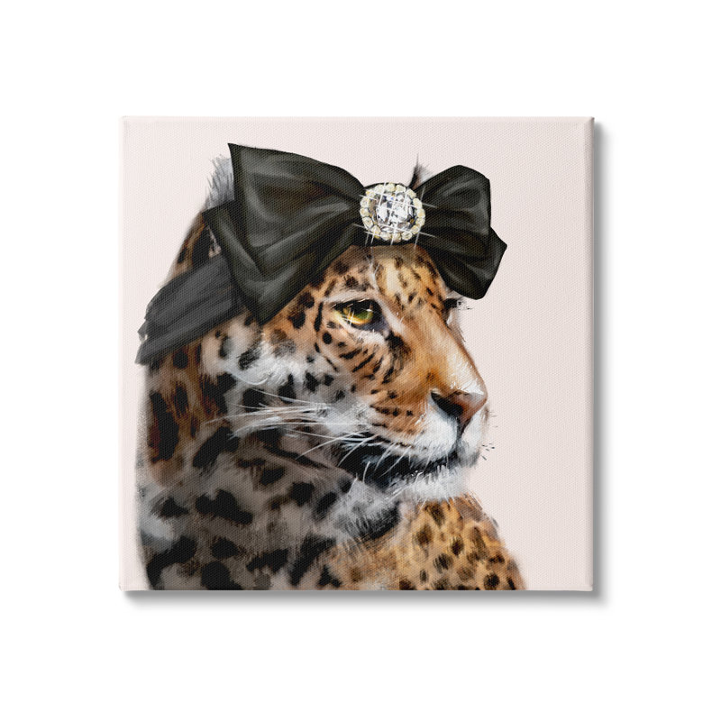 Art mural sur toile tendue Glam Leopard, H 30 po x l 30 po x P 1,5 po