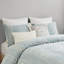 Housse de couette en coton pour lit double / grand, rayée et inversée avec conception de cravate intérieure pour lit double / grand, attaches de coin à imprimé diamant