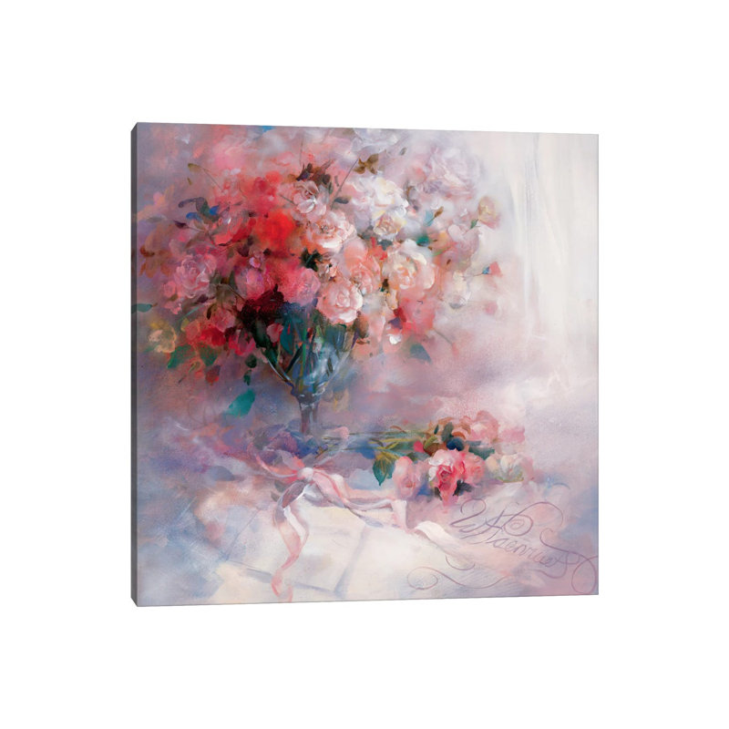 Bouquet Of Roses by Willem Haenraets - Wrapped Canvas Painting, 30.48 cm H x 30.48 cm W