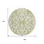 Tapis intérieur lavable rond 8 po sauge et ivoire