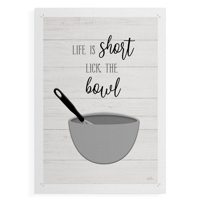 Lick The Bowl - Toile imprimée seulement - NON-CADRE, H 60 po x l 40 po