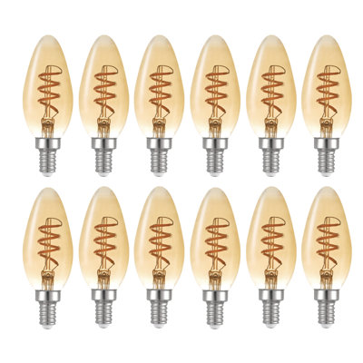 4.5 Watt (40 Watt Equivalent), B10 LED, Dimmable Light Bulb, Warm White (2000K) E12/Candelabra Base