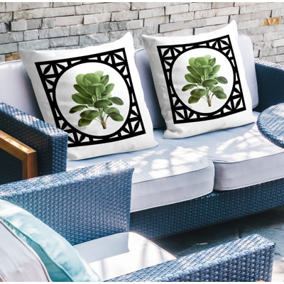  Indoor / Outdoor Square Pillow Cover & Insert