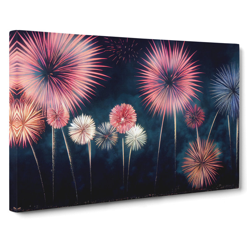 Popular Fireworks - Wrapped Canvas, 50cm H x 76cm W x 3cm D