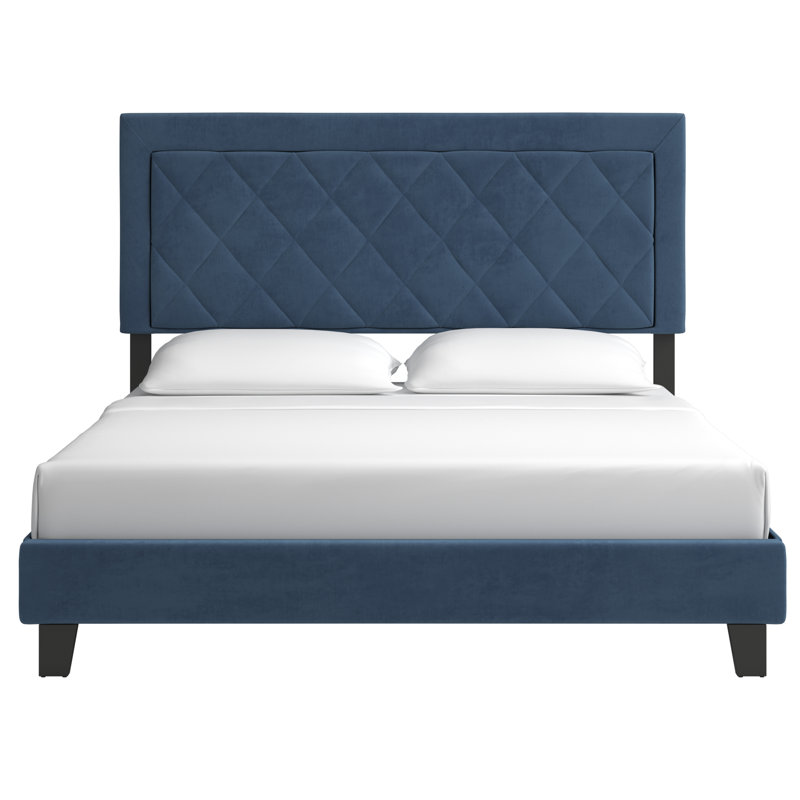Aguadilla Upholstered Platform Bed, Queen, Blue