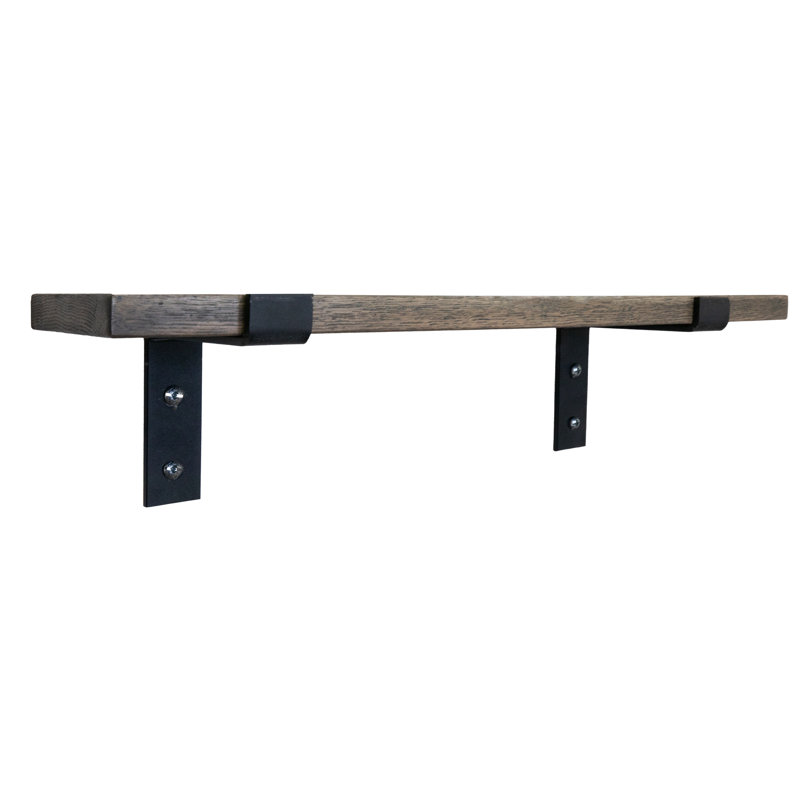 Rayne Red Oak Bracket Shelf, 2" H x 12" W x 6" D