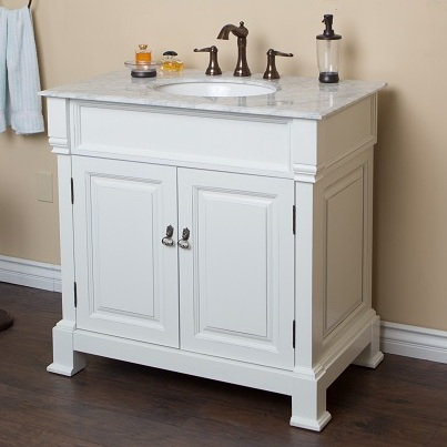 Ensemble de meuble-lavabo simple 36 po Lozada, Blanc