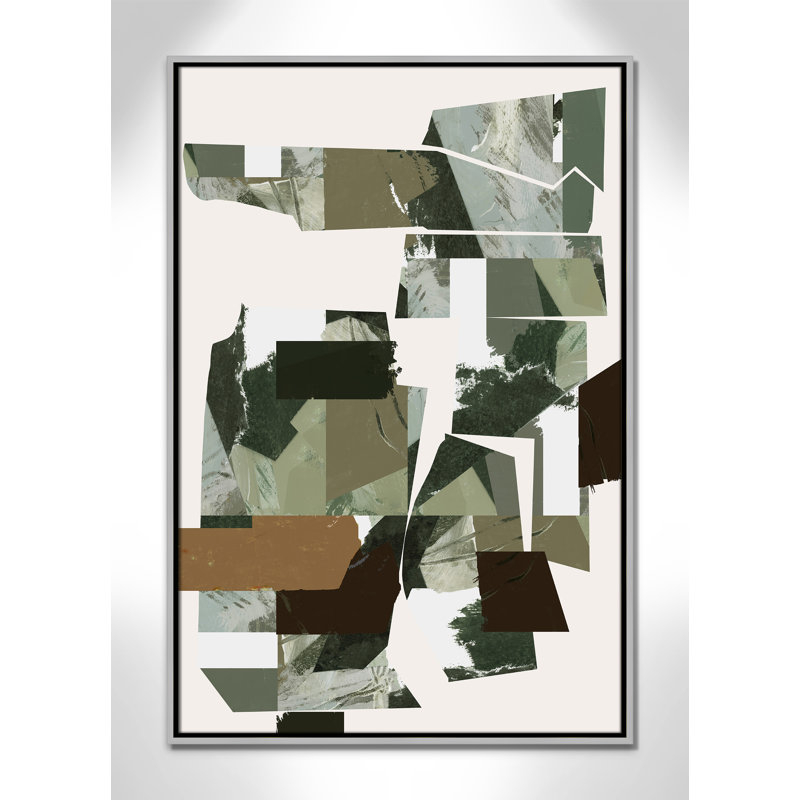 «Green Endeavour I Print» par Cartissi, 25.5'' W x 37.5'' H, Framed Canvas, Silver Floater