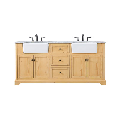 Pardue 72'' Double Bathroom Vanity