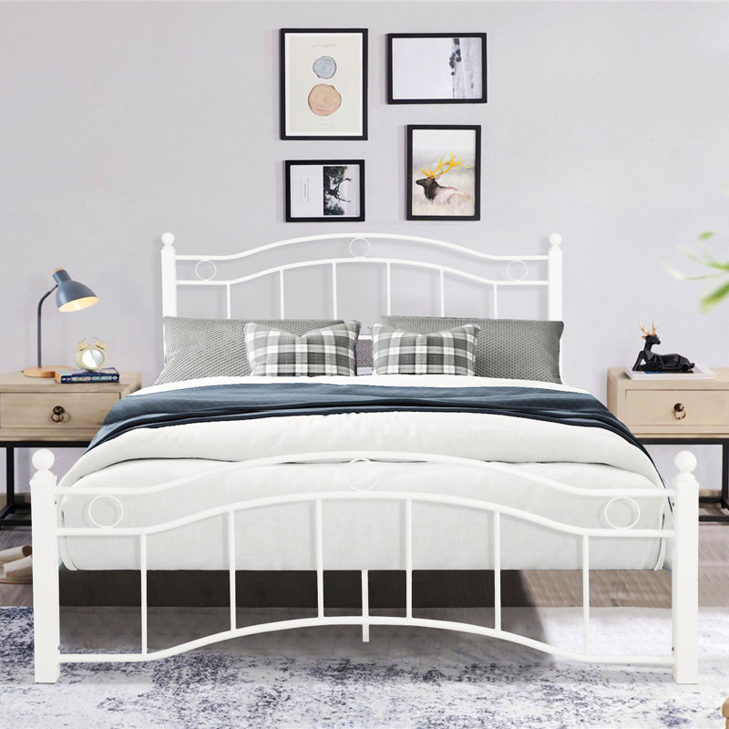 Lit plateforme, Blanc, Grand