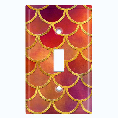 Patterned 1 - Gang Toggle Light Switch Standard Wall Plate