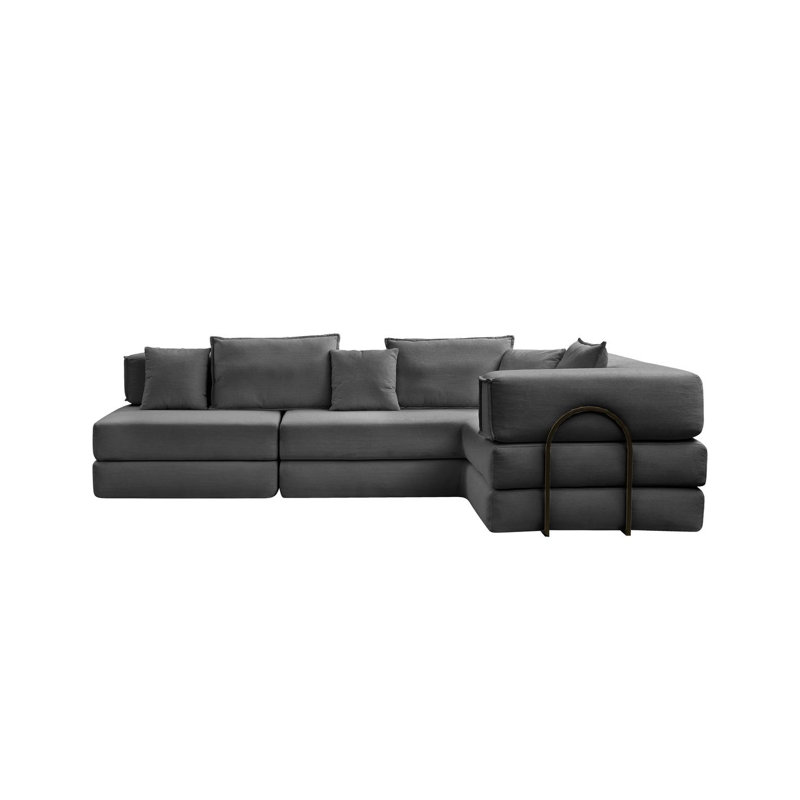 Modern Oversized Corduroy Upholstered Sectional Sofa with Modular Design and High-Density Foam for Ultimate Comfort