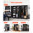 Metal Storage Cabinet, 70.6 in Rolling Steel Garage Cabinet with Adjustable Shelves, 2 Magnetic Doors, Hanging Rod & 3 Rod Hooks, 5 Tiers Lockable Tool Storage for Pantry, Warehouse, Basement