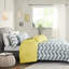 Literie à la mode avec des accents gris et jaunes pour les oreillers décoratifs TG-117360800-117360801