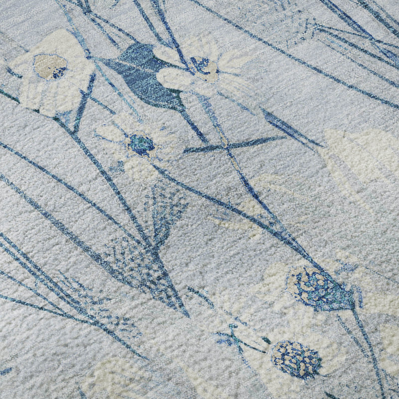 Premium Machine Washable Elize AMF1500 Floral Rug, Rectangle 8' x 10'