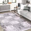 Tapis gris moderne / abstrait lavable à la machine