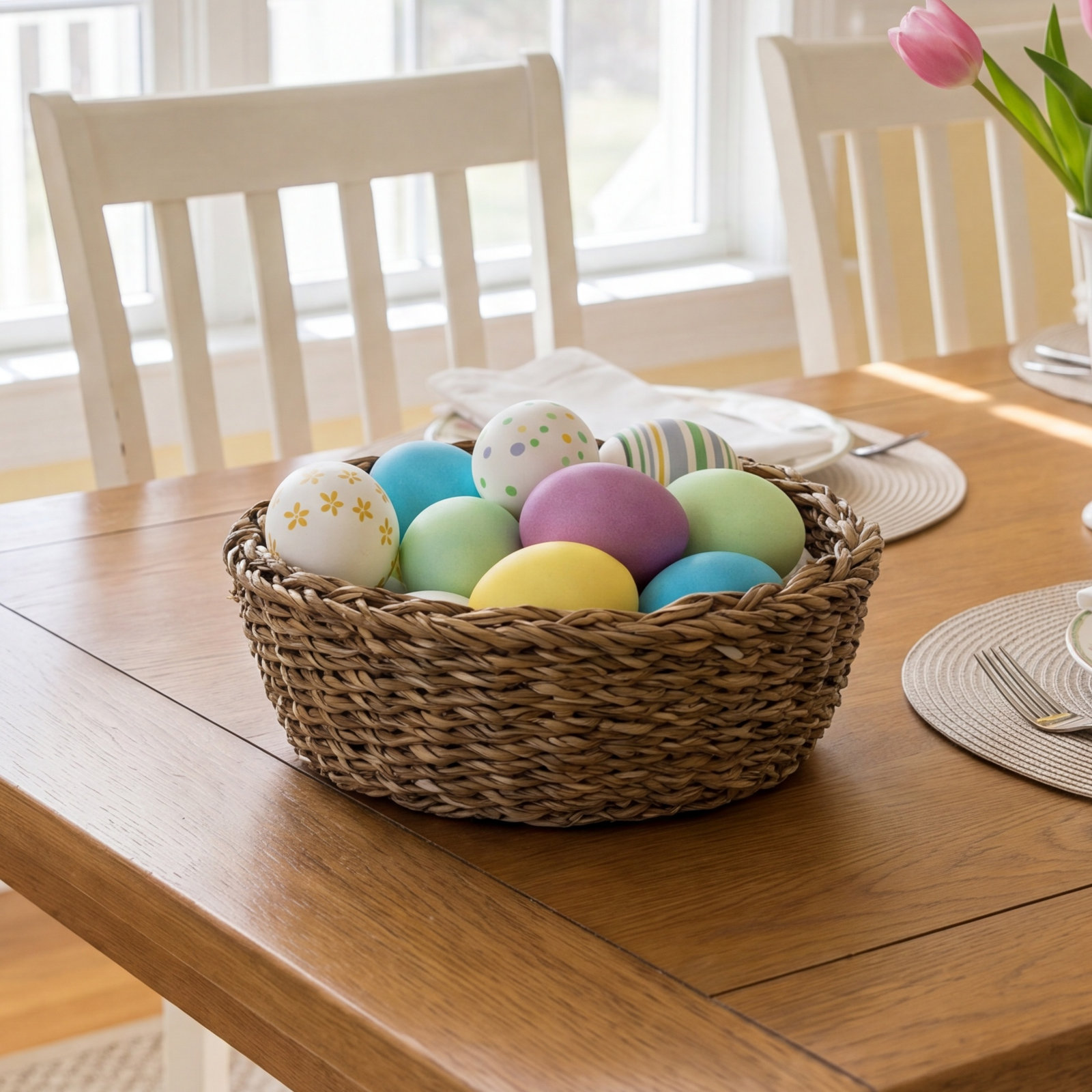 Wooden Easter Egg Holiday Accent