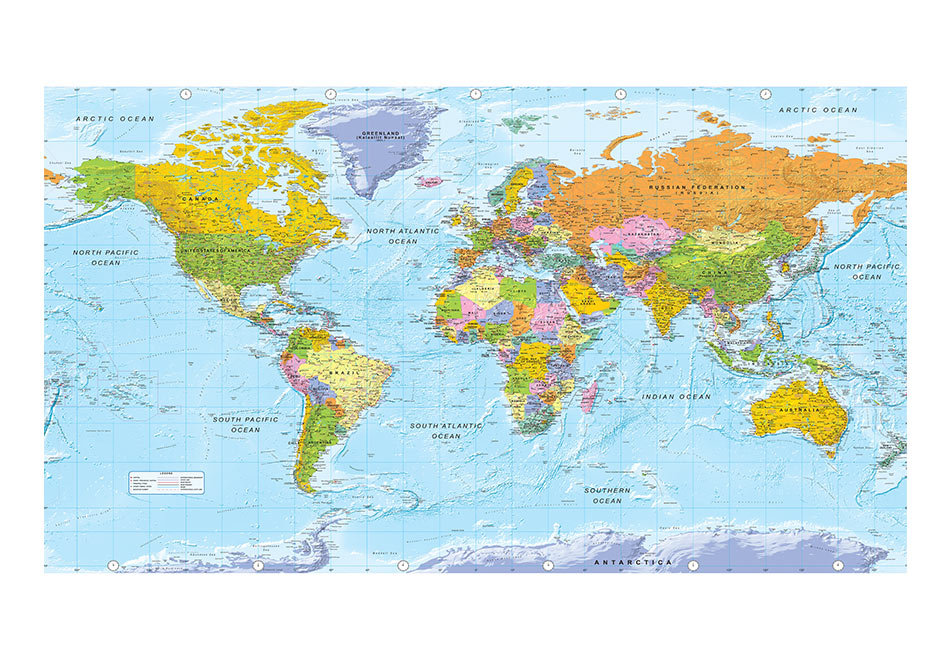Peel and Stick World Map XXL Wall Mural - Original World Map - Removable Wall Decals Williston Forge