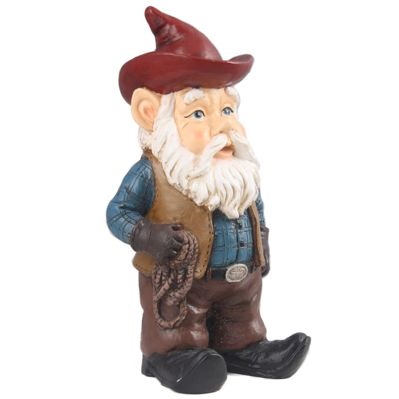  Wild West Cowboy Gnome Garden Statue