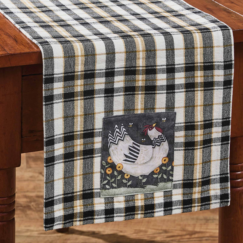 My Little White Hen Table Runner 13", 54" L x 13" W