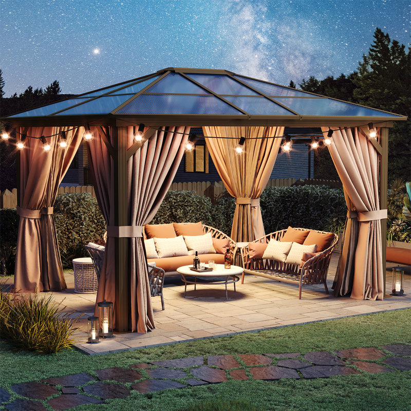  12 Ft. W X 10 Ft. D Hardtop Patio Gazebo