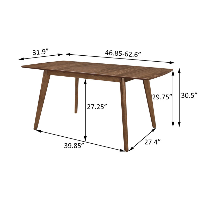 Rectangular Dining Table Natural Walnut