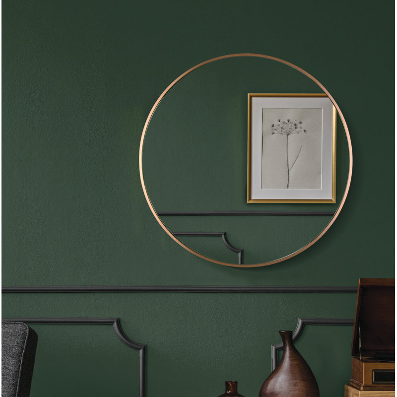 Miroir d'appoint Chasteen, Noir, 33 po x 33 po