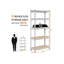 Étagère de rangement robuste à 5 niveaux ajustable en métal sans boulons, grande étagère de rangement utilitaire moderne (H 72 po x l 36 po x P 12 po) - Blanc-481916847-481916844