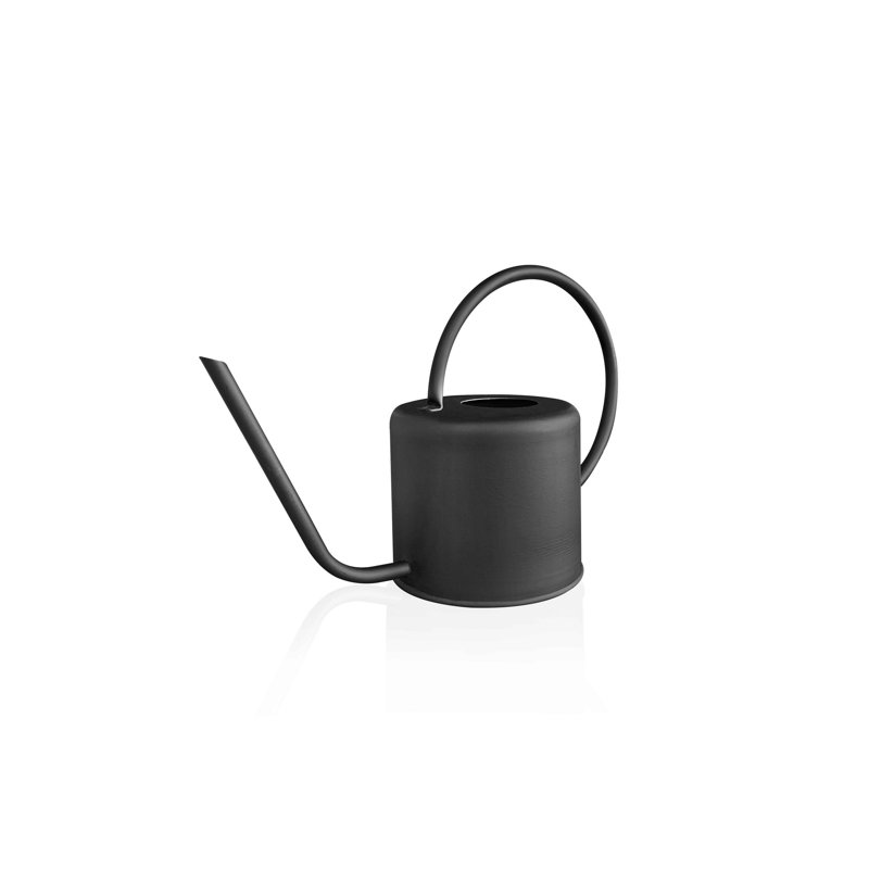 Arrosoir pour plante en métal durable, capacité de 1,5 L, 5,1 x 5,1 x 4,7 pouces | Finition noire élégante, fabrication 100% métal | Idéal pour les plantes d'intérieur et d'extérieur, outil de jardinage élégant et fonctionnel