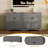 Versatile Wood Grain Sideboard with Adjustable Shelves-102458290