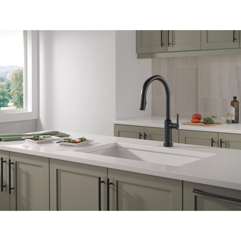 Touch2O Technology Kitchen Faucet with Touchless Technology, Matte Black