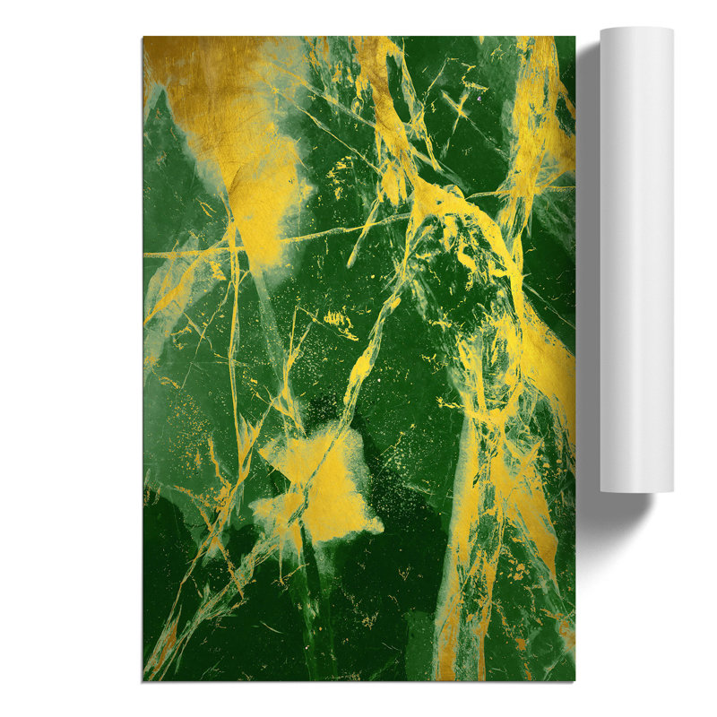 Golden Cracks - Frameless Print, 42cm H x 30cm W x 0.1cm D